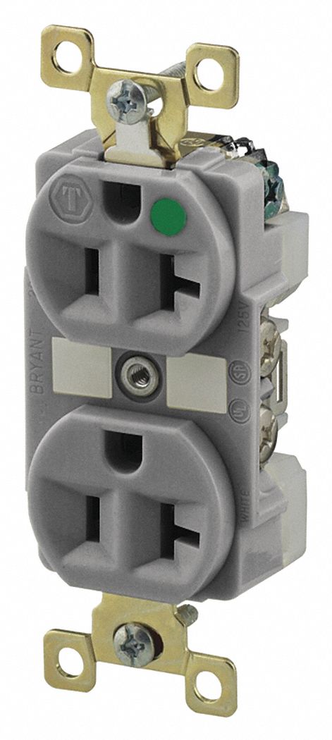 Receptacle Gray 20A 125VAC Illuminated MPN:BRY8300GRYL