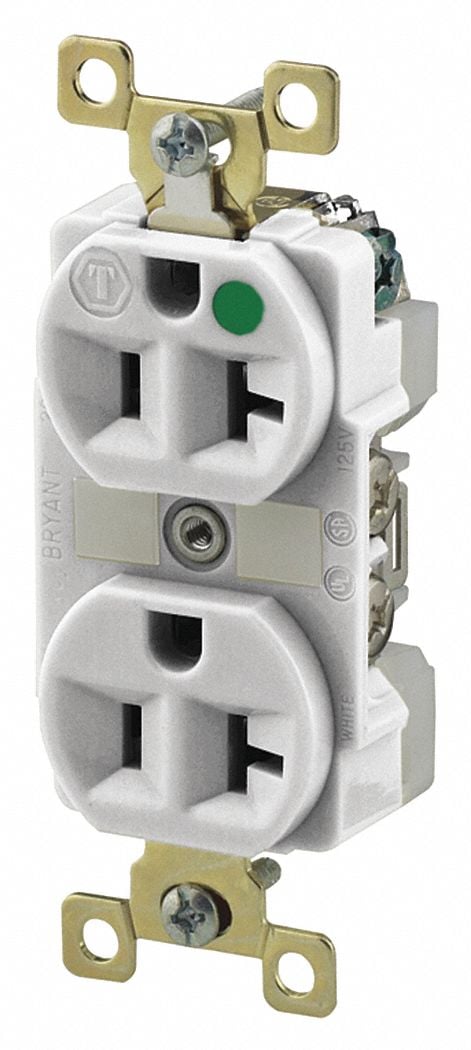 Receptacle White 20A 125VAC Illuminated MPN:BRY8300WL