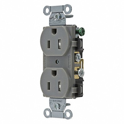 Receptacle Gray 15A Tamper Resistant MPN:CBRS15GRYTR