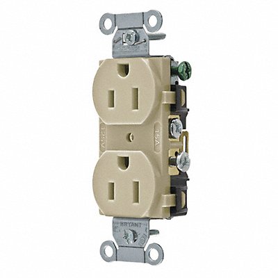 Receptacle Ivory 15A Nylon 2 Poles MPN:CBRS15I