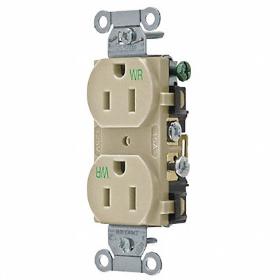 Receptacle Ivory 15A Duplex Outlet MPN:CBRS15IWR