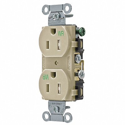 Receptacle Ivory 5-15R NEMA Config. MPN:CBRS15IWRTR