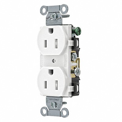 Receptacle White Back/Side Tamper Resist MPN:CBRS15WTR