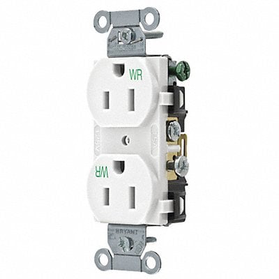 Receptacle White Nylon Duplex Outlet MPN:CBRS15WWR