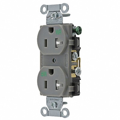 Receptacle Gry 20A 3 Wires Tamper Resist MPN:CBRS20GRYWRTR