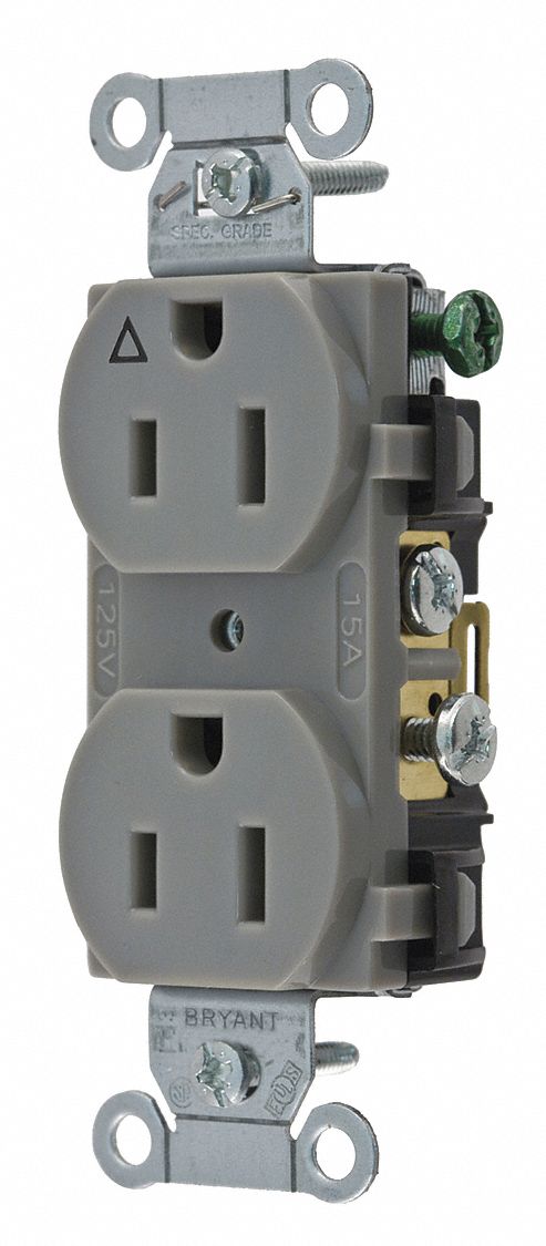 Receptacle Gray 15A Nylon Side Winning MPN:CR15IGRY