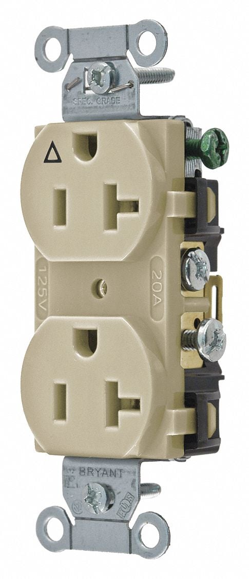 Receptacle Ivory 3 Wires Side Winning MPN:CR20IGI