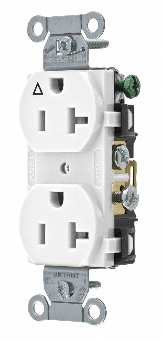 Receptacle 20A 125VAC Side Winning MPN:CR20IGW