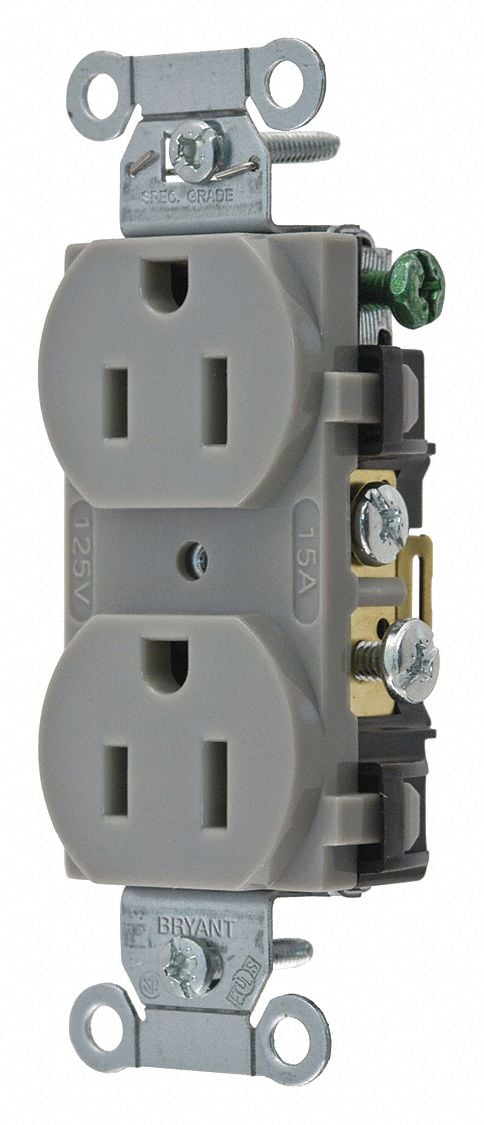 Receptacle Duplex Outlet Side Winning MPN:CRS15GRY