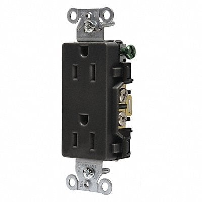 Receptacle Black 15A Flush Mount 125VAC MPN:DRS15BLK