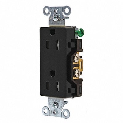 Receptacle Blk 15A Tamper Resist. 125VAC MPN:DRS15BLKTR