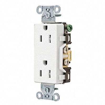 Receptacle White 15A Tamper Resist Nylon MPN:DRS15WTR