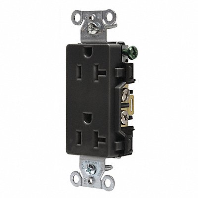 Receptacle Blk 20A Flush Mount 125VAC MPN:DRS20BLK