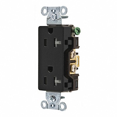 Receptacle Blk 20A Tamper Resist. 125VAC MPN:DRS20BLKTR