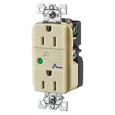 Receptacle Ivory 15A Audible Alarm Nylon MPN:SP52IA