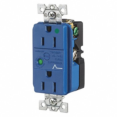 Receptacle Blue 15A Nylon 0.5 HP 125VAC MPN:SP82A