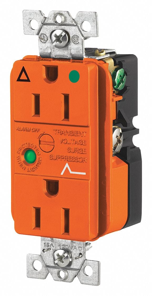 Receptacle Orange 15A 3 Wires 2 Poles MPN:SP82IGOA