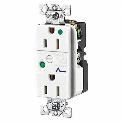 Receptacle White 15A Audible Alarm Nylon MPN:SP82WA