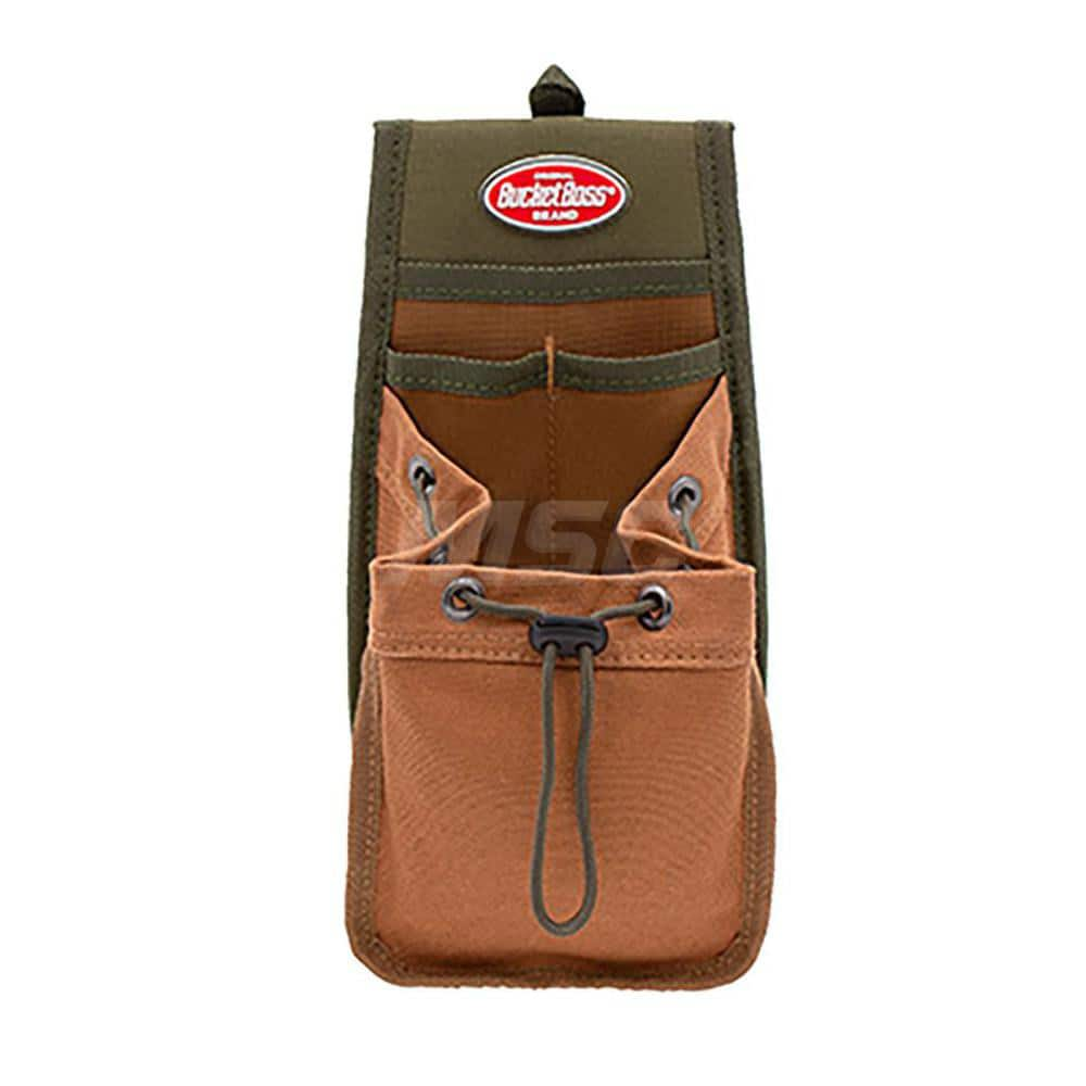 Tool Pouch: 4 Pockets, Polyester, Brown MPN:54130