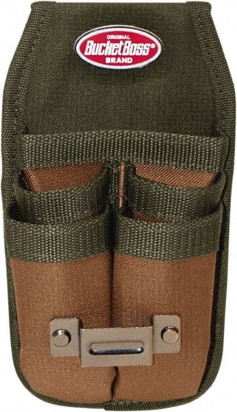 Tool Pouch: 1 Pocket, Polyester, Brown MPN:54184