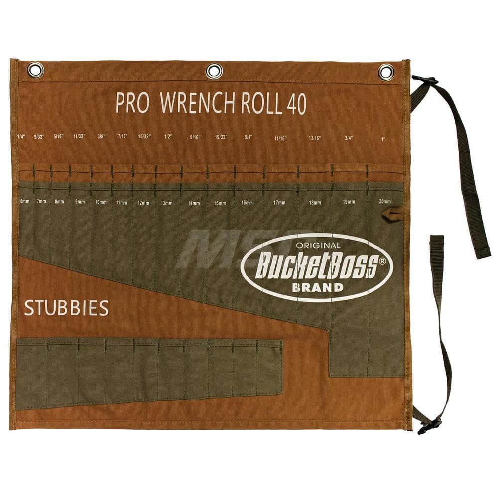 Rollup Pouch: 40 Pockets, Duckwear Canvas, Brown MPN:70040