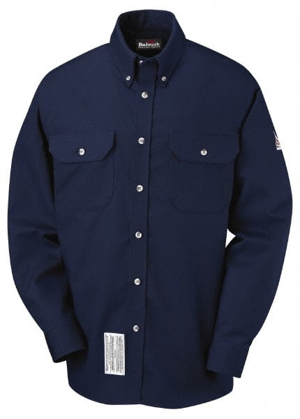 Fire-Resistant Shirt: 3X-Large, Navy Blue, Cotton, 7 oz MPN:SLU2NV RG 3XL