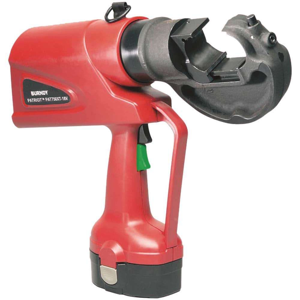 Crimpers, Features: Ergonomic Design and Overmolded Handle for Comfort Grip, 3550 Head Rotation, C-head with 1.65 in Jaw Opening, Uses U Dies MPN:PAT750CXT18V