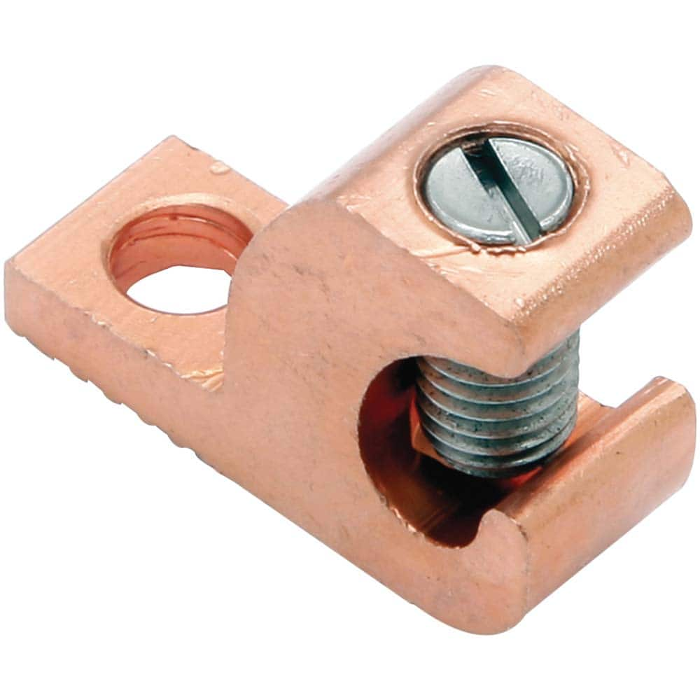 Grounding Clamps, Clamp Type: Grounding Clamp , Compatible Wire Size (AWG): 14-4 , Overall Length (Decimal Inch): 1.13 , Material: Copper  MPN:CL501