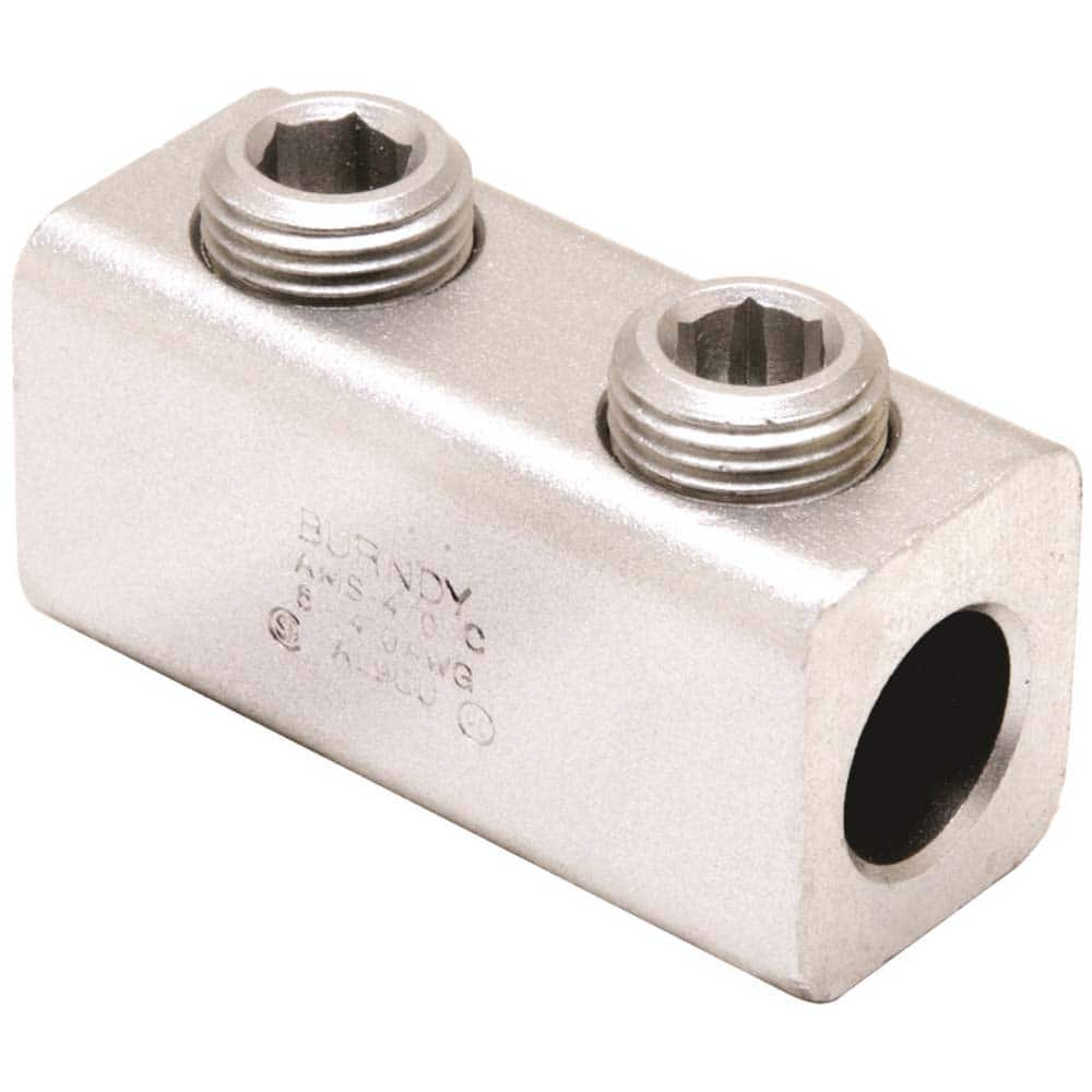 Mechanical Connectors, Wire Size Range: 250 kcmil-6 AWG, Material Type: Aluminum, Insulated: NonInsulated, Contact Plating: Tin, Rating: UL 467, CSA Certified MPN:AMS250