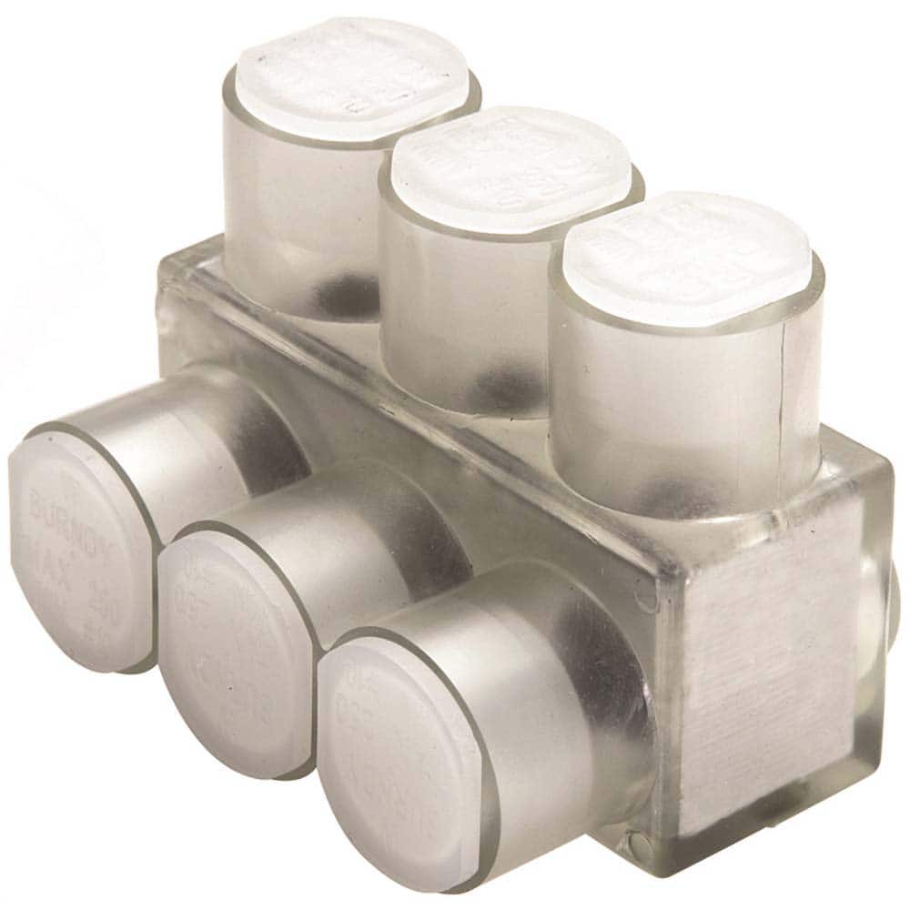 Split Bolt Connectors, Connector Material: Aluminum, Maximum Compatible Wire Size (AWG): 4, Minimum Compatible Wire Size (AWG): 14 MPN:BIBS43