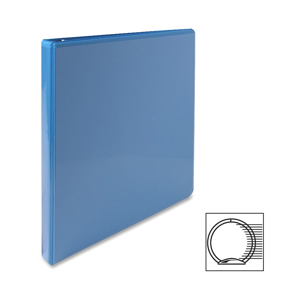 Sparco Premium View 3-Ring Binder, 1/2in Round Rings, 96% Recycled, Light Blue (Min Order Qty 7) MPN:19552