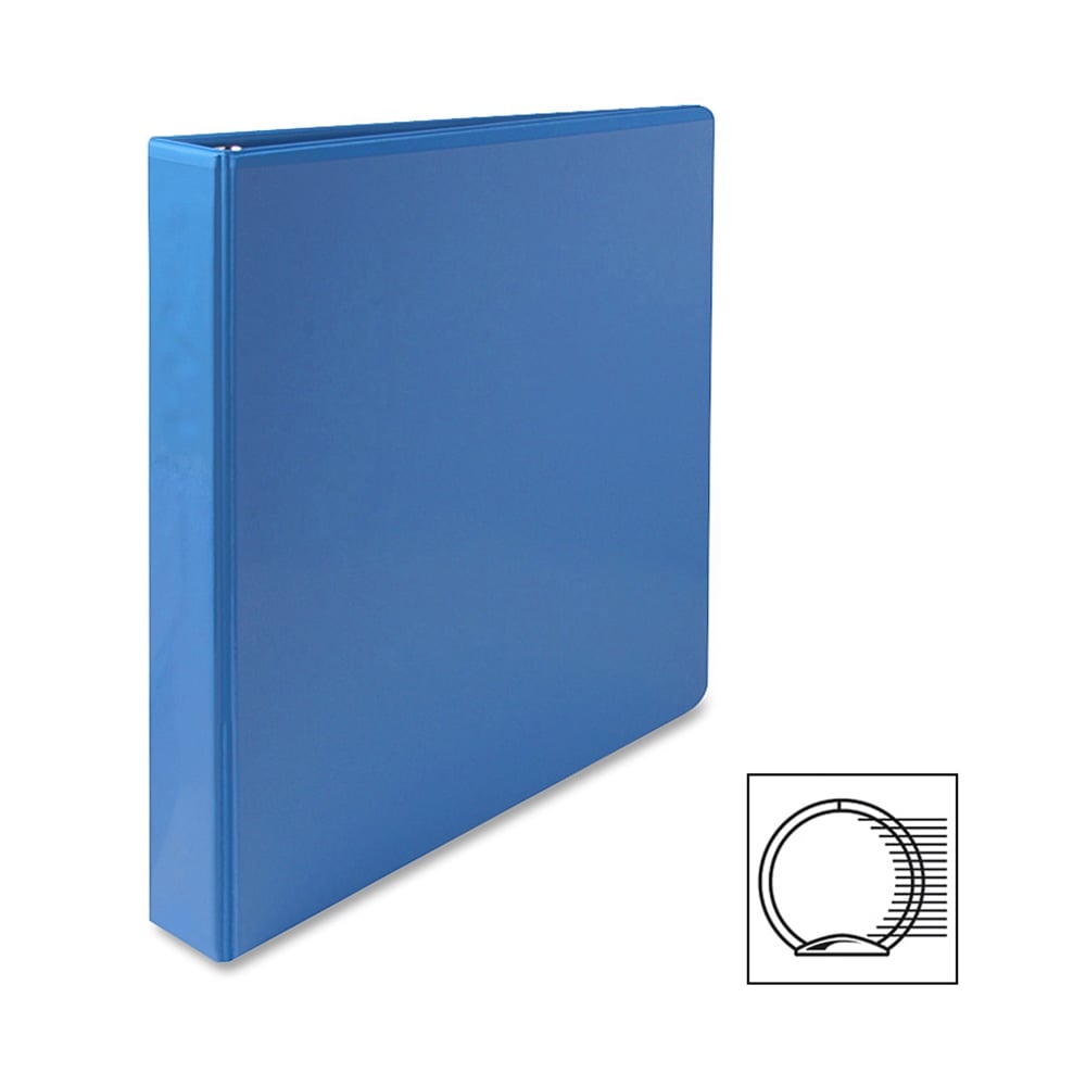 Sparco Premium View 3-Ring Binder, 1in Round Rings, 96% Recycled, Light Blue (Min Order Qty 10) MPN:19602