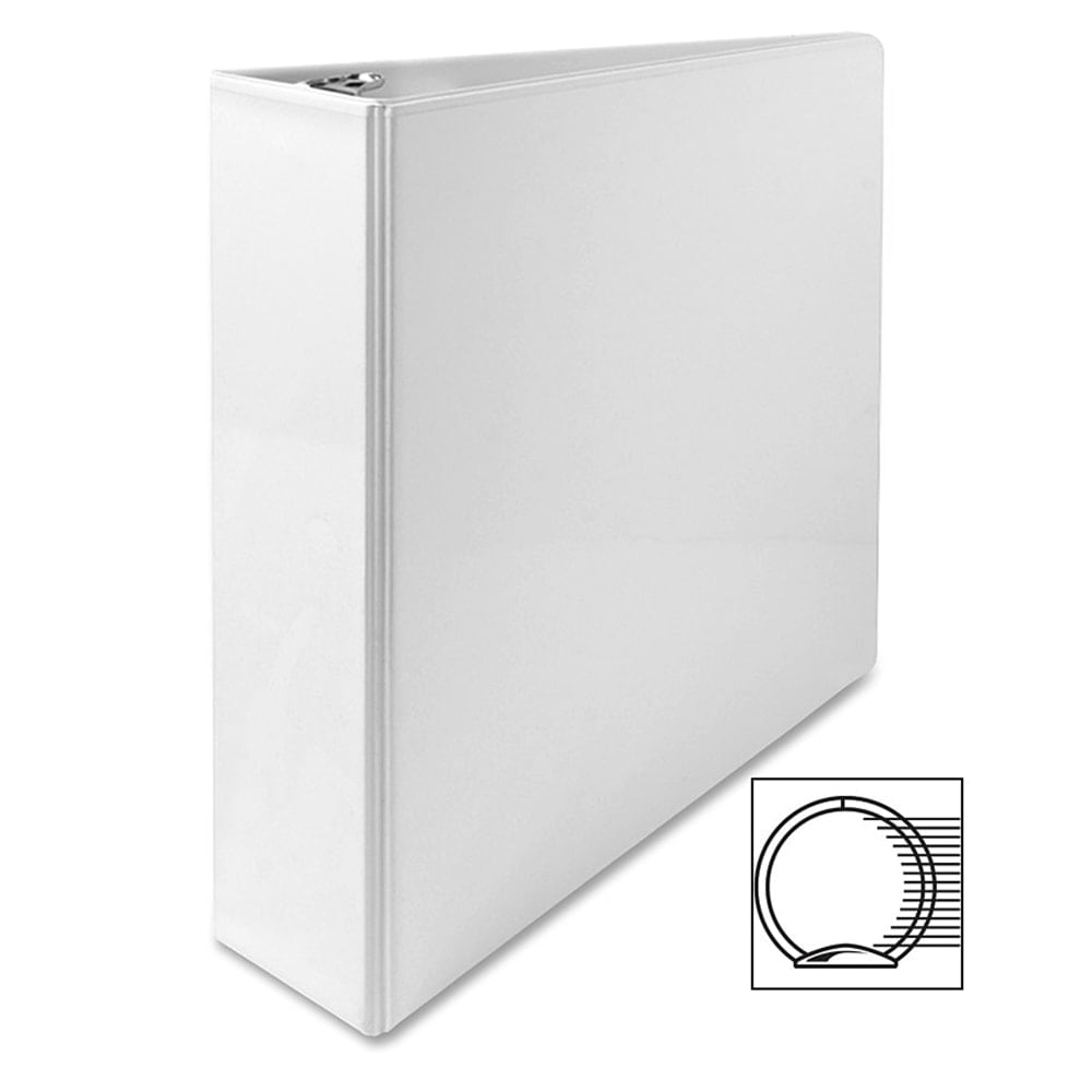 Sparco Premium View 3-Ring Binder, 2in Round Rings, 96% Recycled, White (Min Order Qty 6) MPN:19701