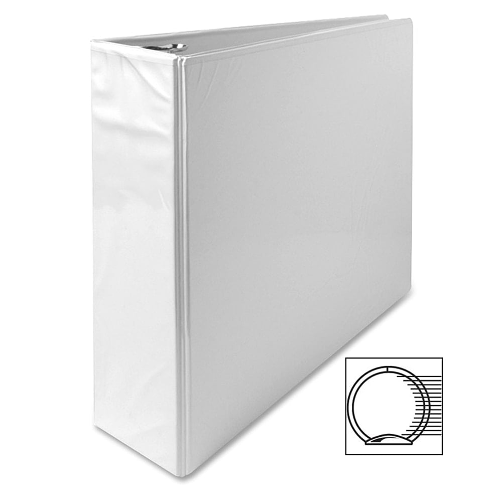 Sparco Premium View 3-Ring Binder, 3in Round Rings, 96% Recycled, White (Min Order Qty 5) MPN:19751