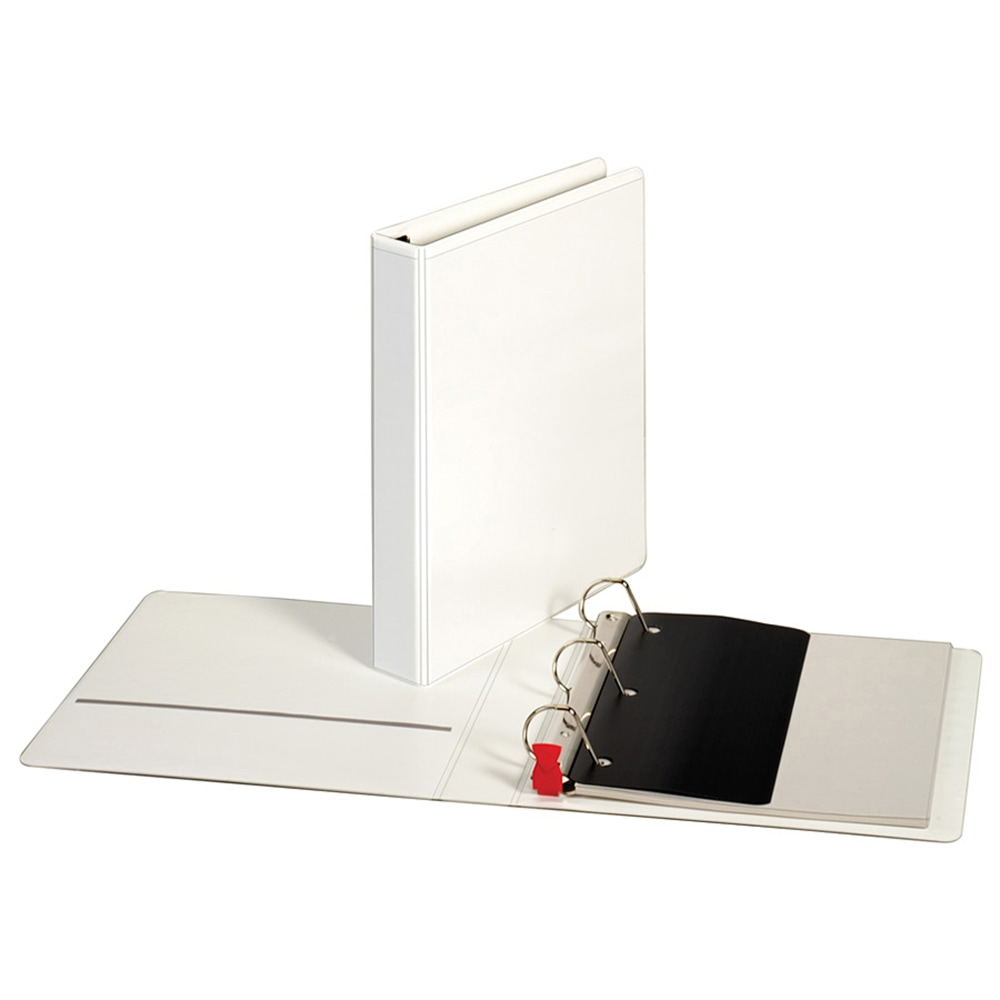 Sparco Locking View 3-Ring Binder, 1 1/2in D-Rings, 44% Recycled, White (Min Order Qty 5) MPN:26957