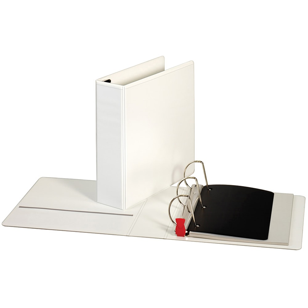 Sparco Locking View 3-Ring Binder, 3in D-Rings, 44% Recycled, White (Min Order Qty 4) MPN:26961