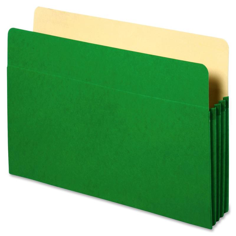 Sparco Accordion File Pocket, 9 1/2in x 11 3/4in, 3 1/2in Expansion, Green (Min Order Qty 8) MPN:26551