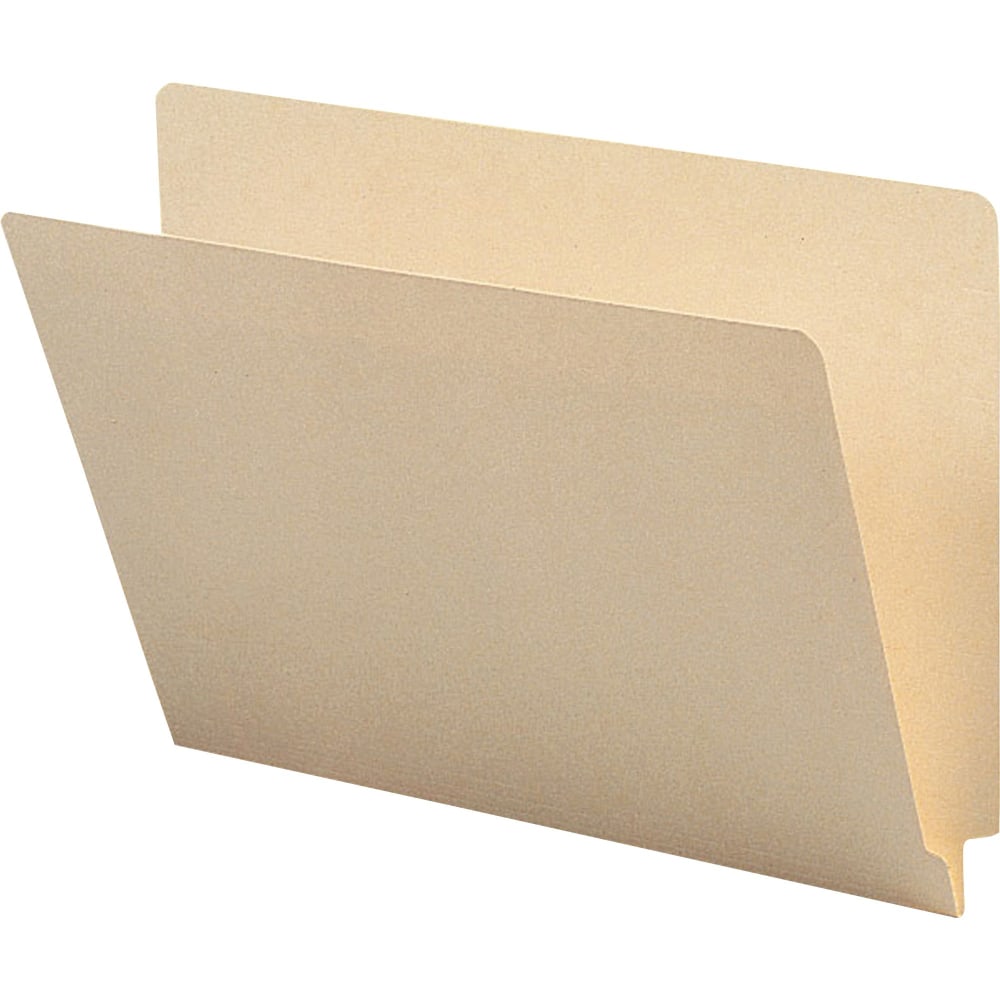 Sparco 1-Ply End-Tab Folders, Letter Size (8 1/2in x 11in), Manila, Box Of 100 (Min Order Qty 2) MPN:17237