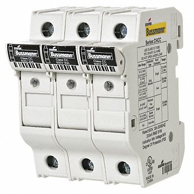 Fuse Block 0 to 30A Class CC 3 Pole MPN:CHCC3DIU