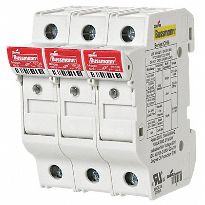 Fuse Block 0 to 30A Midget 3 Pole MPN:CHM3DIU