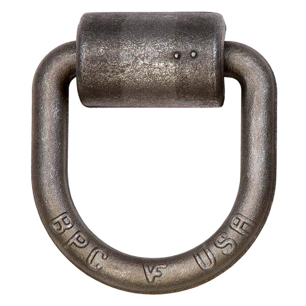 Secure your load with confidence using Weld-On 1/2 Inch Forged D-Rings from Buyers Products. The D-ring and 2 in. bracket feature C-1045 forged steel construction and a working load limit of 4,080 lb. D-rings are not approved for MPN:B38WPKGD