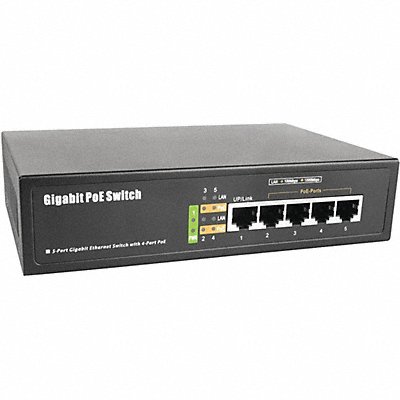 PoE Switch Camera Inputs 4 4-29/32 L MPN:POE-SW501G