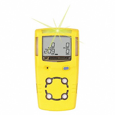 Multi-Gas Detector 2 Gas O2 CO Yellow MPN:MCX3-X00M-Y-NA