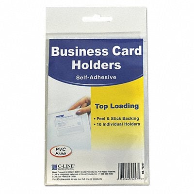 AdhesiveBusinessCardHolders Topload PK10 MPN:70257