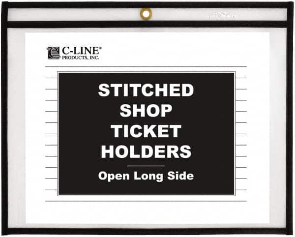 25 Pc Stitched Shop Ticket Holder-Open Long Side: Clear MPN:49911