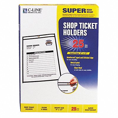 Holder Shop Ticket 2 Sides 9x12 PK25 MPN:46912