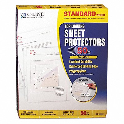 Sheet Protector Top-Load Nonglare PK50 MPN:62038