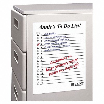 Dry Erase Sheet 11 H x 8-1/2 PK25 MPN:57911