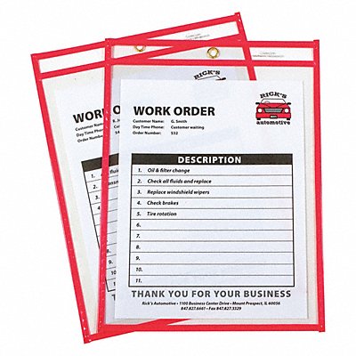 Shop Ticket Holder Red 9 x 12 PK15 MPN:43914