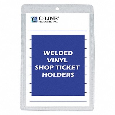 Shop Ticket Holder Vinyl Clear 5x8 PK50 MPN:80058